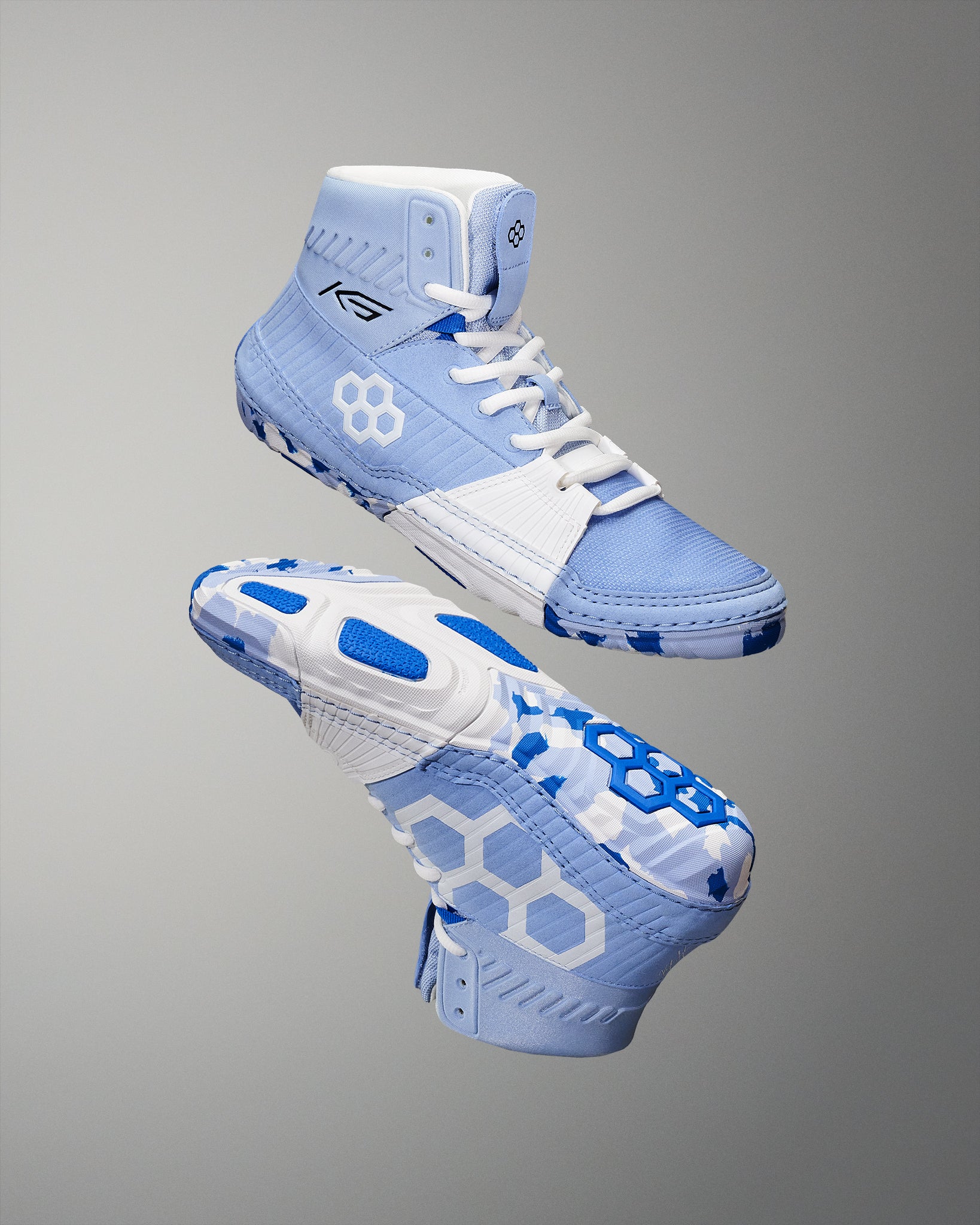 RUDIS KS Power Adult Wrestling Shoes - Lightweight & Breathable for Men & Women - Perfect for Training, Competition & MMA - Sky Blue