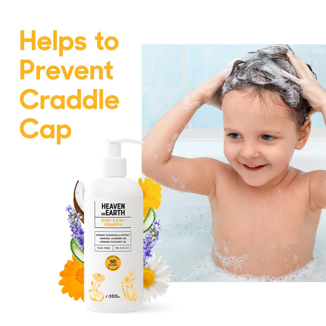 Gentle 2-in-1 Baby Shampoo & Body Wash - Tear-Free, Fragrance-Free, Vegan Formula with Natural Ingredients - Safe for Cradle Cap & Sensitive Skin - 10.1 fl oz (300ml) - Perfect for Daily Bath Time & Newborn Care