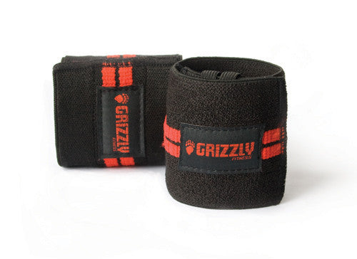 Grizzly Redline Wrist Wraps - Premium Weightlifting & Powerlifting Support for Gym Training, CrossFit & Strength Workouts