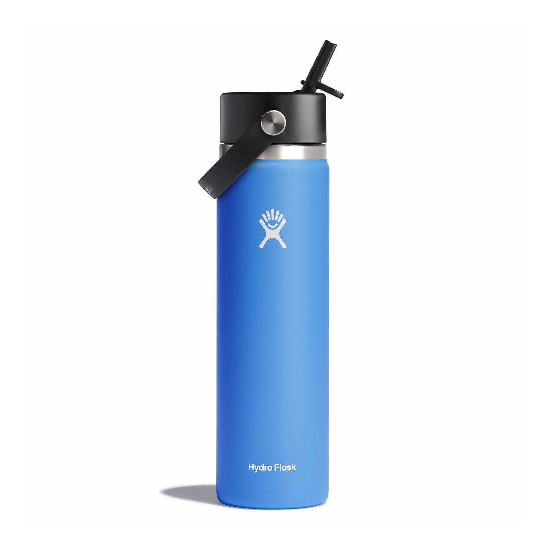 Hydro Flask Wide Mouth Water Bottle 24 oz with Flex Straw Cap - Insulated Stainless Steel for Hiking, Gym & Everyday Hydration