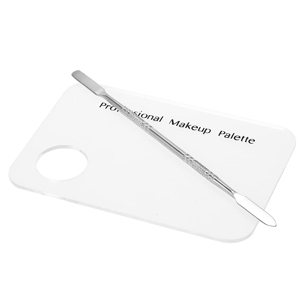 Professional Nail Art Palette & Stainless Steel Spatula for Acrylic Makeup - Salon & Home Use