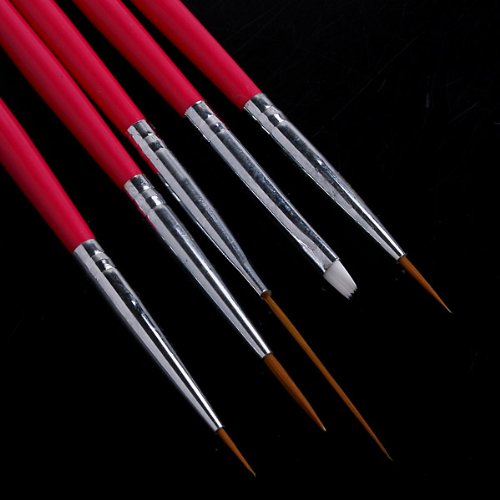 Layfoo Nail Art Pen Brush - Rose Gold Professional Nail Design Tool for DIY Manicure, Salon & Home Use