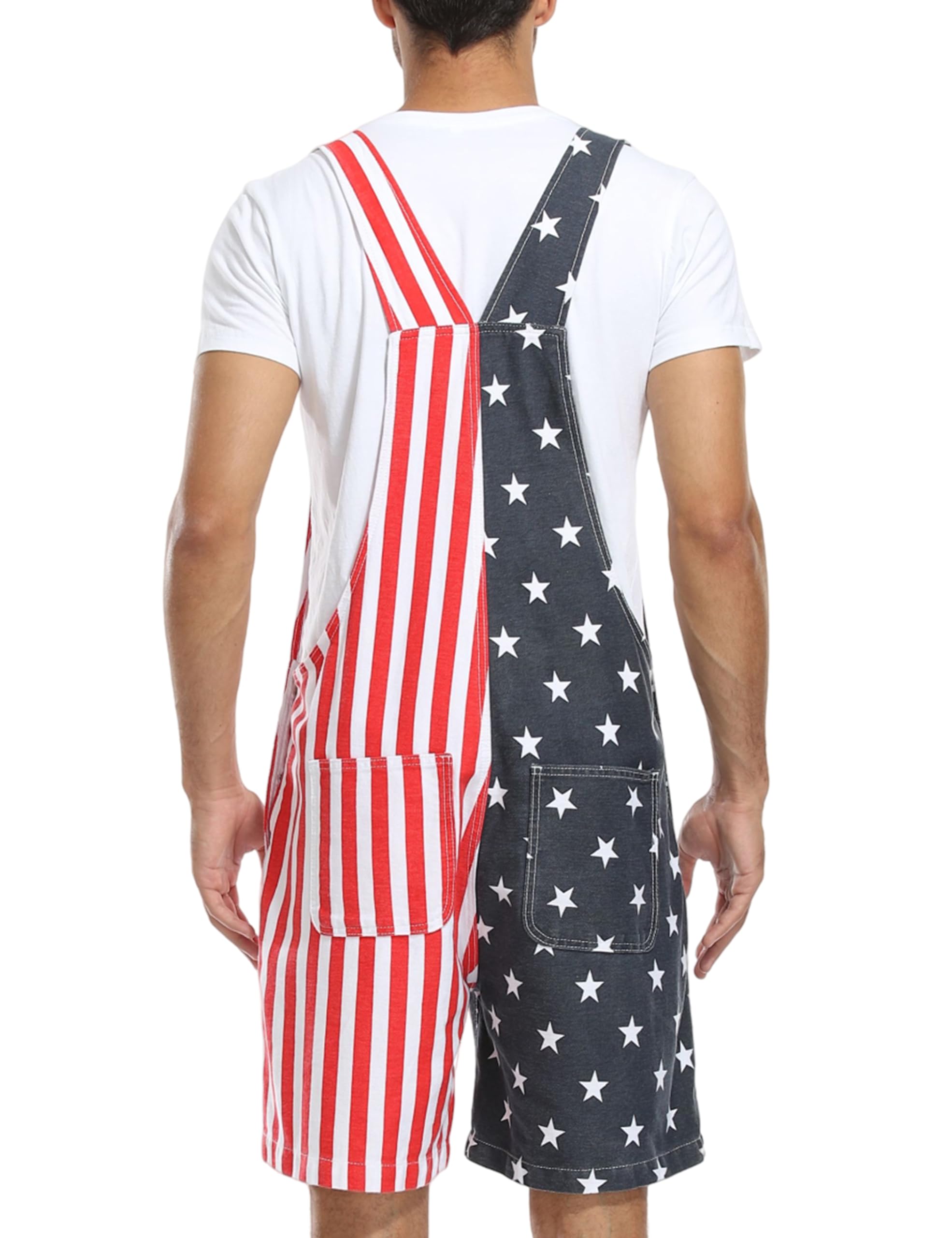Unisex Printed Overalls Shorts Romper - Fashion Jumpsuit & Work Bib Coveralls for Men & Women | Perfect for Festivals, Outdoor Work & Casual Wear