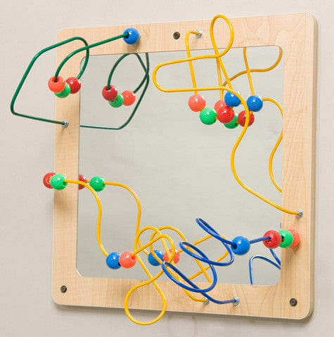 Mirror and Beads Wall Game for Kids - Fun Interactive Decor with Colorful Beads - Perfect for Playrooms, Bedrooms & Montessori Learning