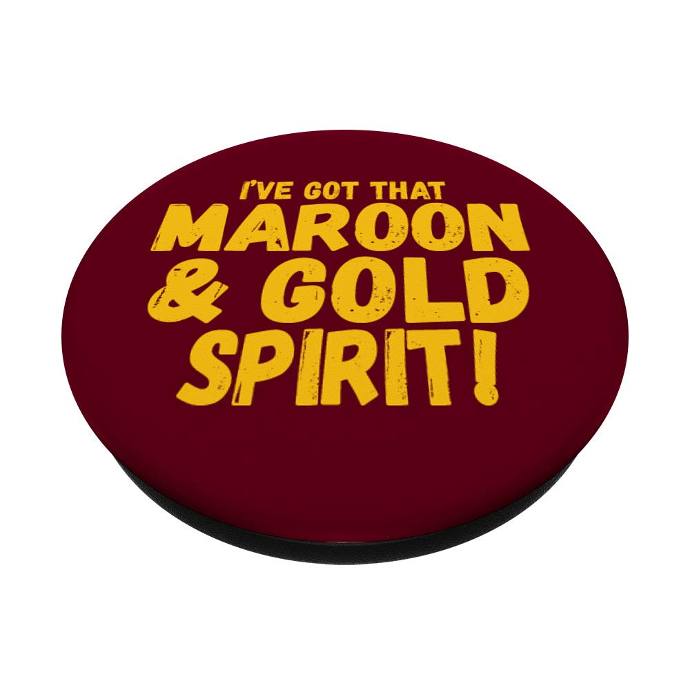 Maroon and Gold Team Colors PopSockets PopGrip: Swappable Phone Grip for Game Day, School Spirit, and Everyday Use
