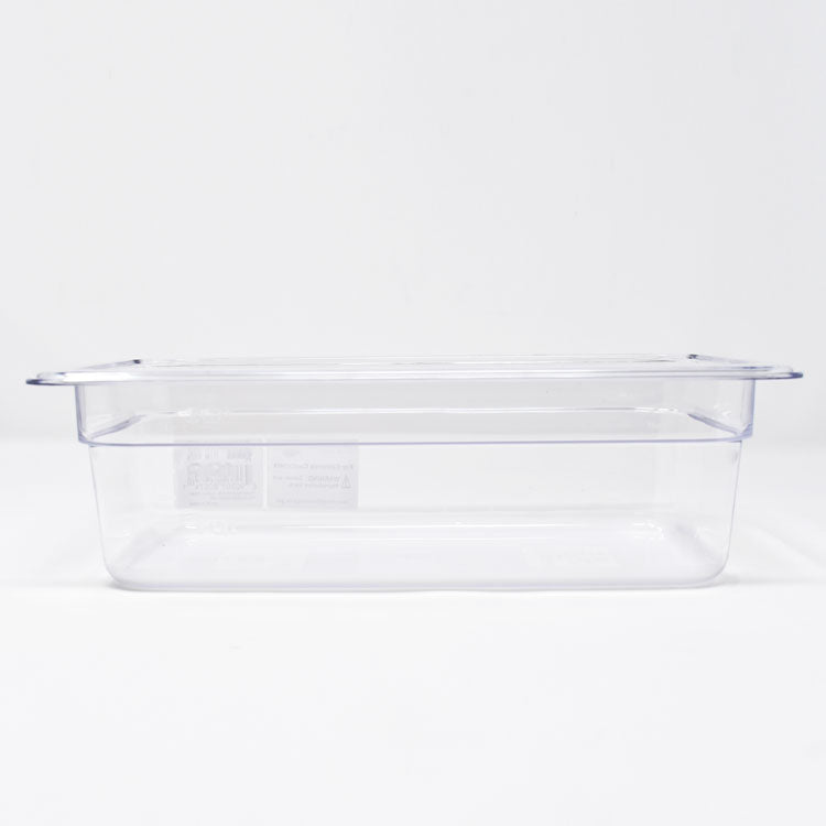 Nella 1/3 Size Food Pan 4 Deep Clear - Commercial Grade Stainless Steel Food Storage Container for Restaurants, Catering & Buffets - Perfect for Food Prep, Serving & Refrigeration
