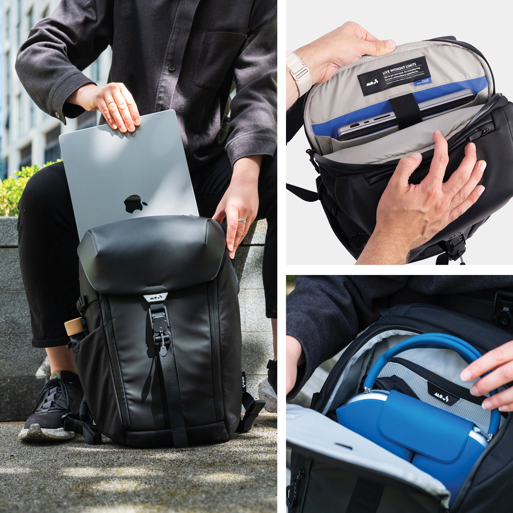 Waterproof & Shockproof Protective Laptop Backpack with Secure Lid - Perfect for Travel, Hiking & Daily Commute