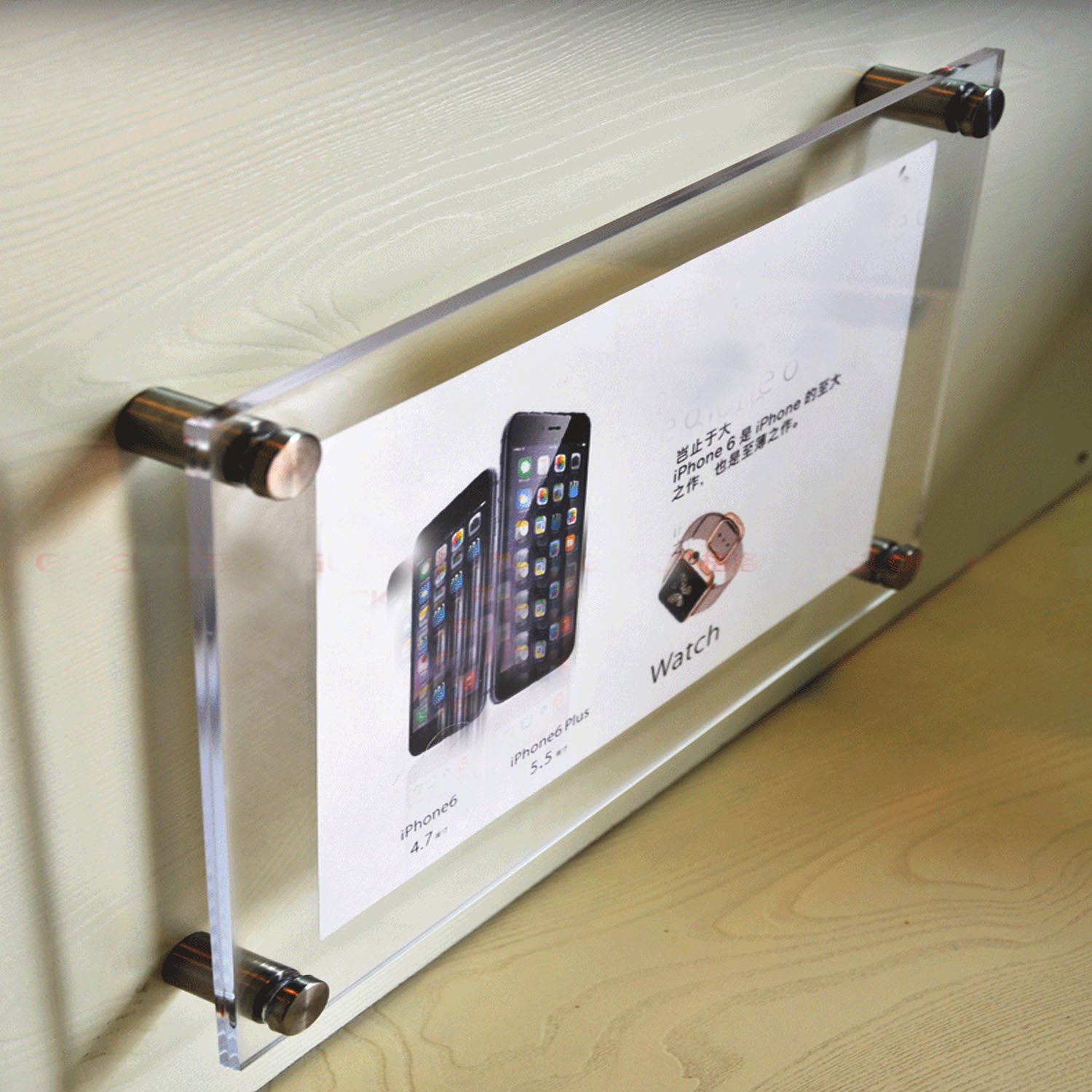 A3 Wall Mounted Acrylic Plexiglass Poster Frames - Floating Lucite Picture Frames for Art Prints, Photos & Posters - Perfect for Home, Office & Gallery Displays