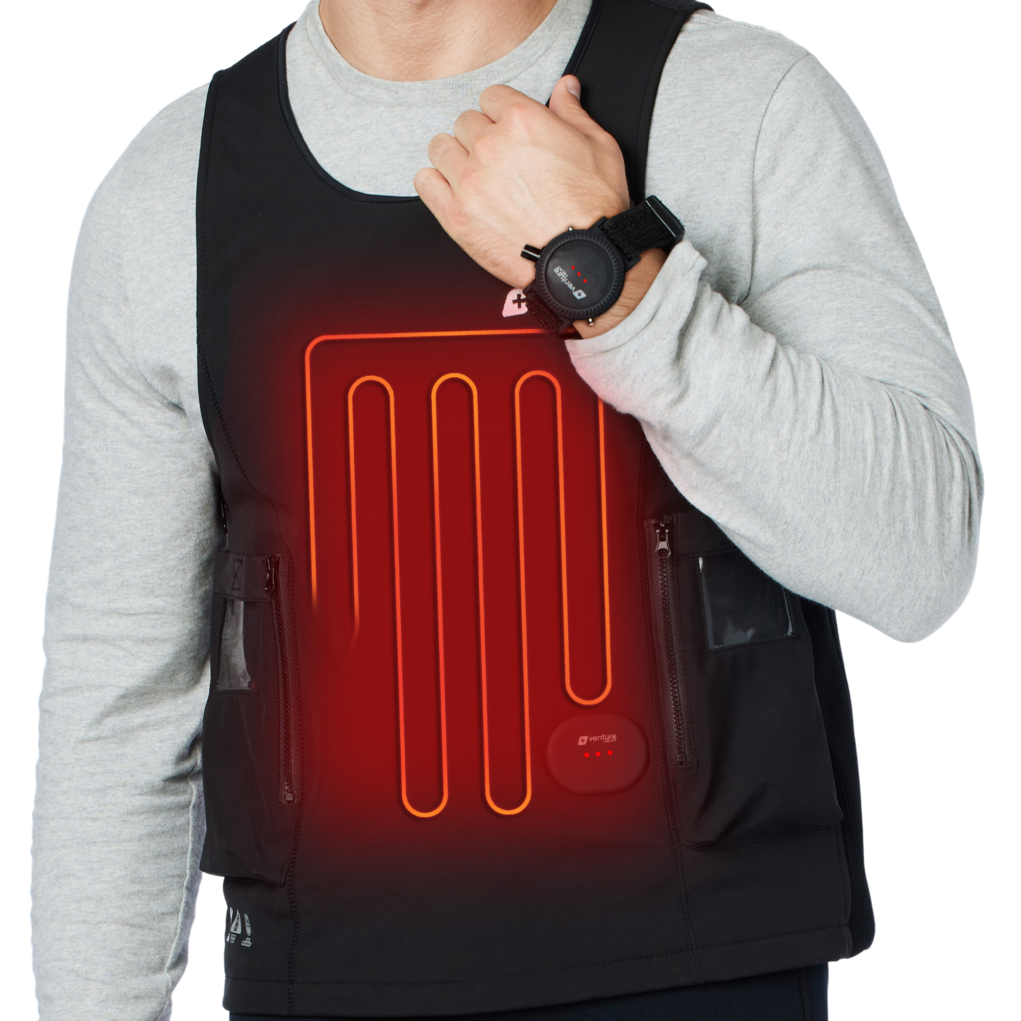 Venture Heat Pro Heated Dive Vest for Scuba Diving - Electric Thermal Underwater Wetsuit Jacket - Cold Water Diving Gear for Spearfishing & Ice Fishing