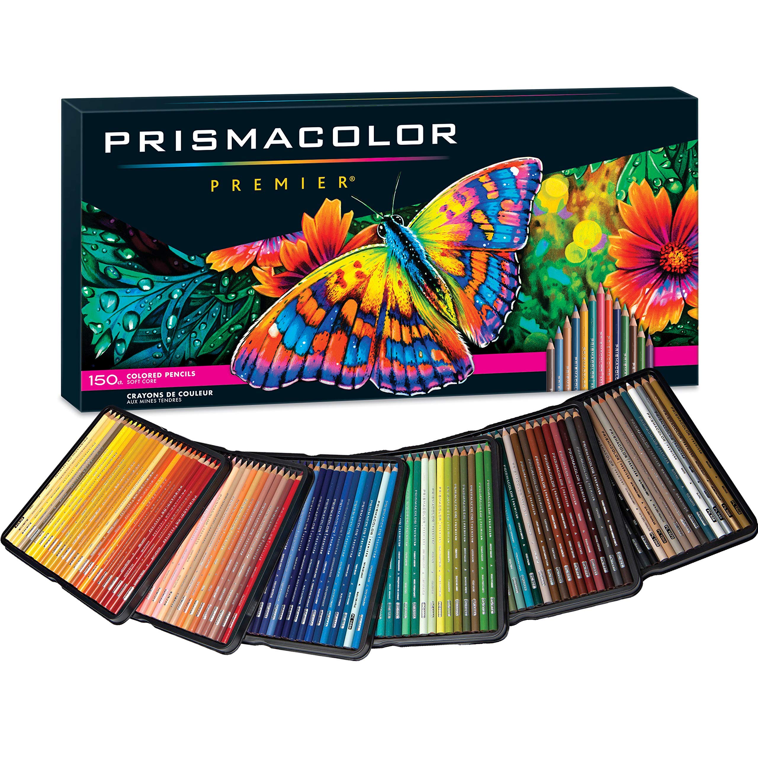 Premier Soft Core Colored Pencils Set - 150 Vibrant Colors for Professional Drawing, Sketching & Adult Coloring Books | Ideal for Artists, Students & DIY Craft Projects