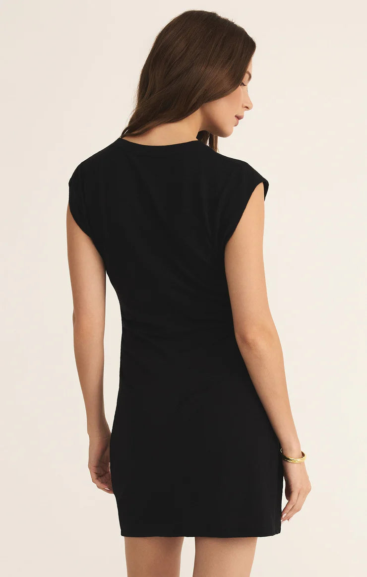 Z Supply Camino Textured Mini Dress - Women's Boho Chic Short Sleeve Flowy Dress for Summer, Beach, and Casual Outings