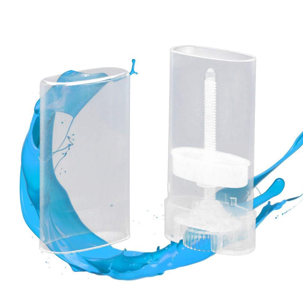 HEALLILY 10pcs Clear Empty Plastic Oval Deodorant Containers & Lip Balm Tubes - DIY Homemade Lipstick, Chapstick, Cosmetics - Perfect for Travel, Gifts & Personal Care