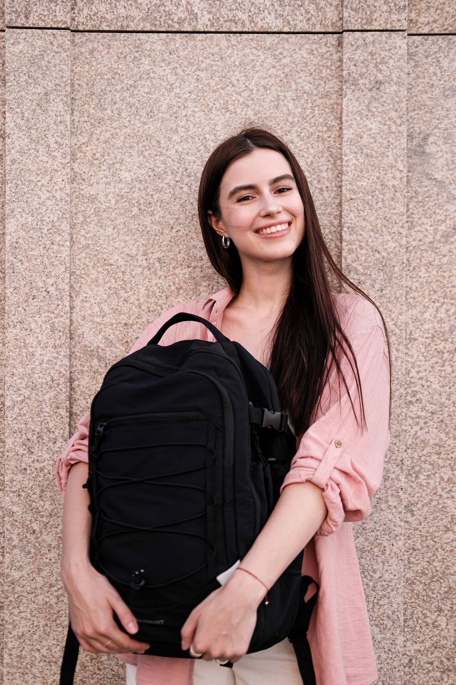 BAGSMART 17.3 Inch Large Travel Backpack - Flight Approved Carry On Backpack with Shoe Compartment, 30L Water Resistant Daypack for Men & Women - Perfect for Air Travel, Business Trips & Weekend Getaways (Black)