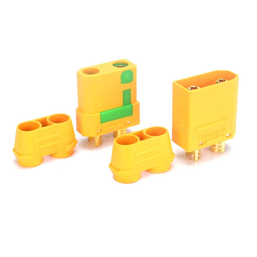 FLY RC 5 Pairs XT90S Anti-Spark Connectors Male Female Set - Motor Battery ESC Charger Adapter for RC Cars Trucks & Drones - Perfect for High-Power RC Vehicles and DIY Electronics Projects