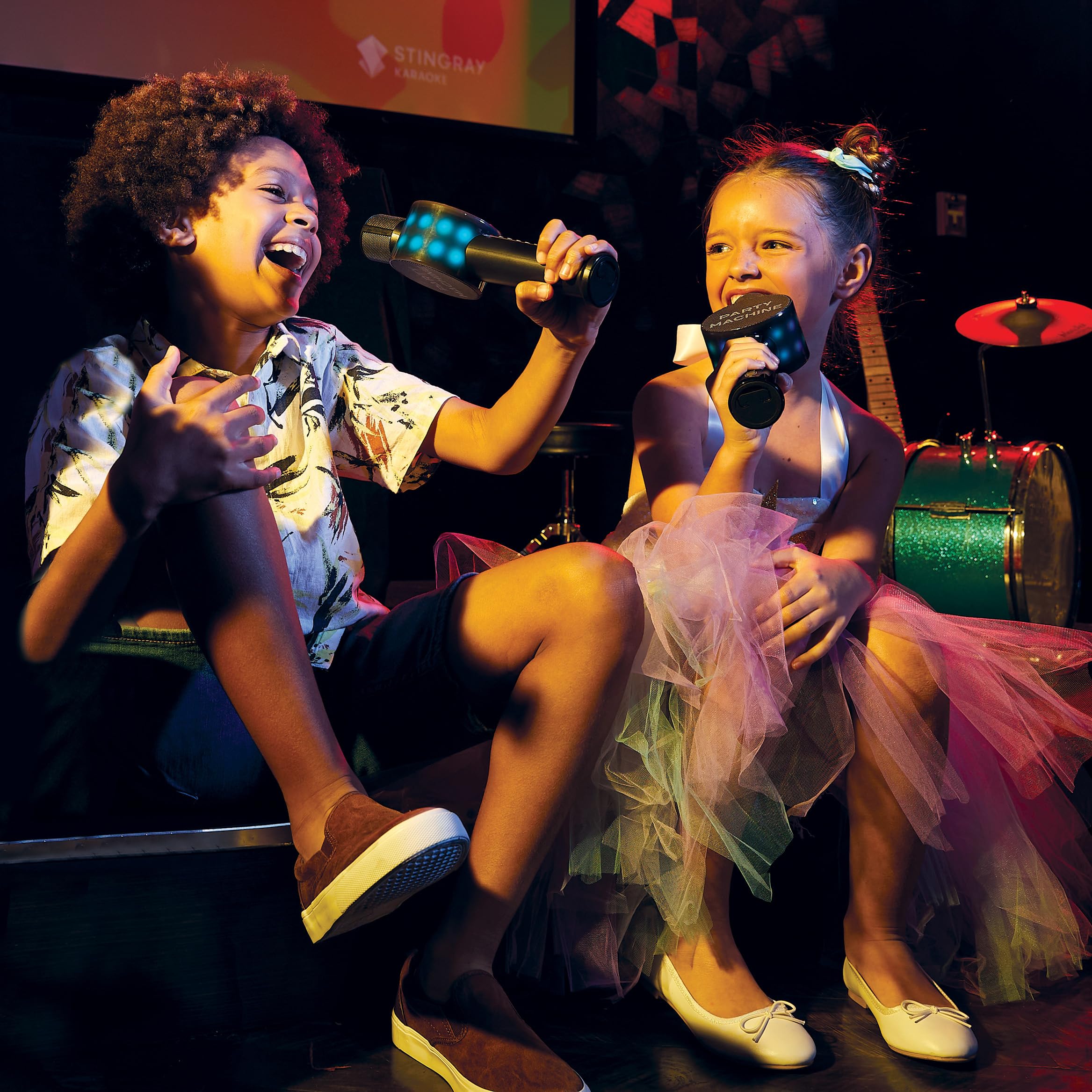 Singing Machine SMM548C Karaoke System with Bluetooth, Dual Wireless Microphones, Voice Effects & LED Party Lights - Perfect for Home Parties, Family Gatherings & Entertainment