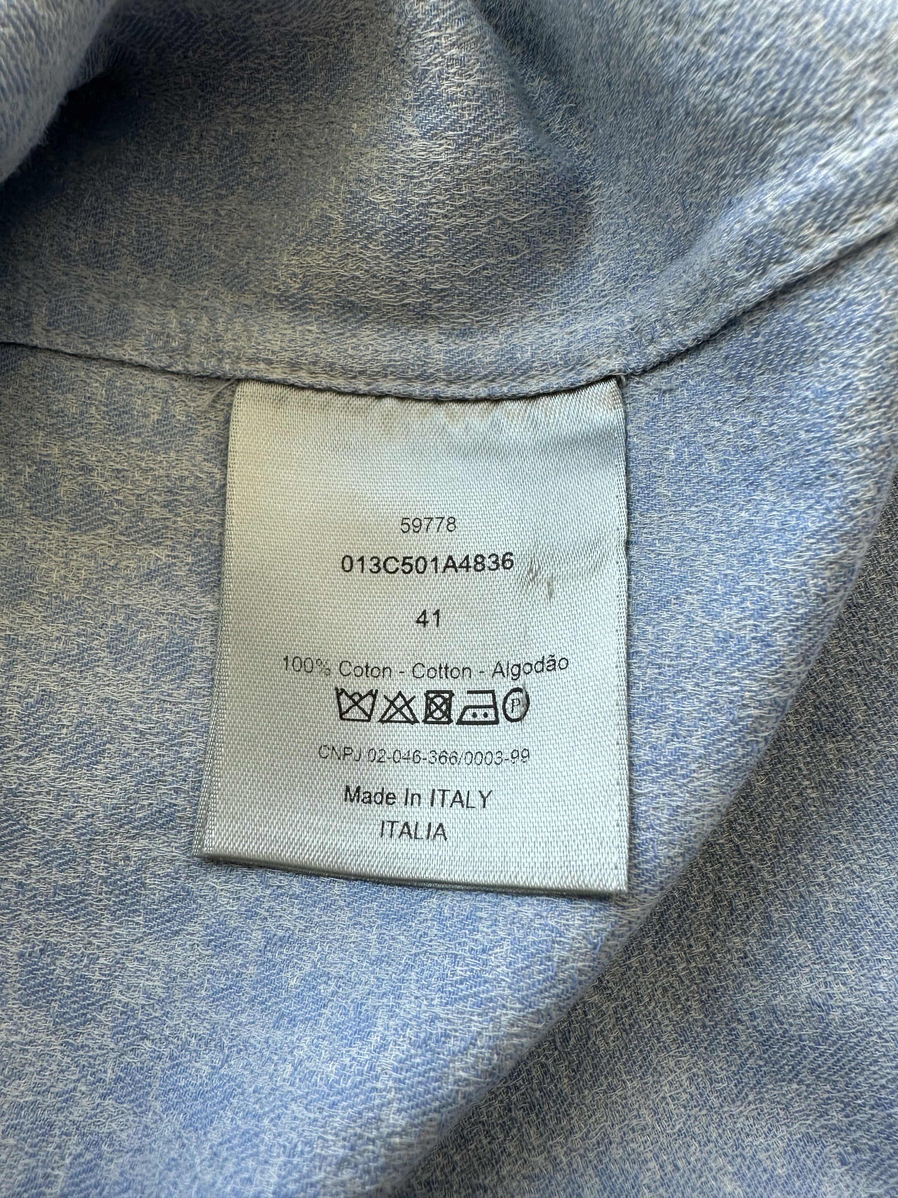 Dior Blue Gradient Oblique Button Up Shirt for Men - Luxury Designer Casual & Formal Wear - Perfect for Office, Parties & Special Occasions
