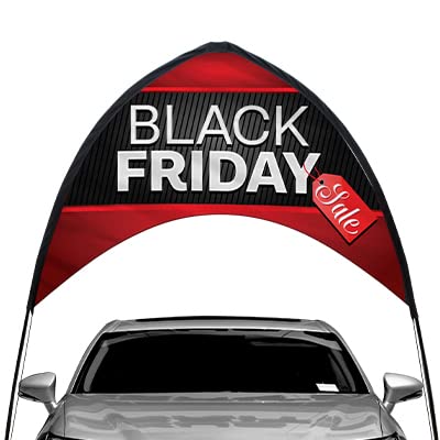 Black Friday & Thanksgiving Sale - Indoor/Outdoor Arch Banner Kit for Car Dealerships | Vehicle Advertising Display for Showrooms & Parking Lots