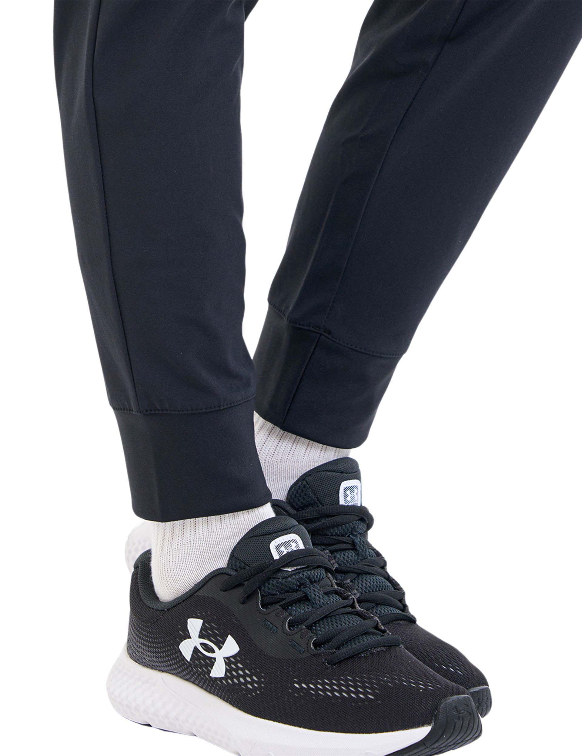 Rival High Rise Woven Pants for Women - Black & White Slim Fit Trousers | Casual Office Wear & Weekend Outfits