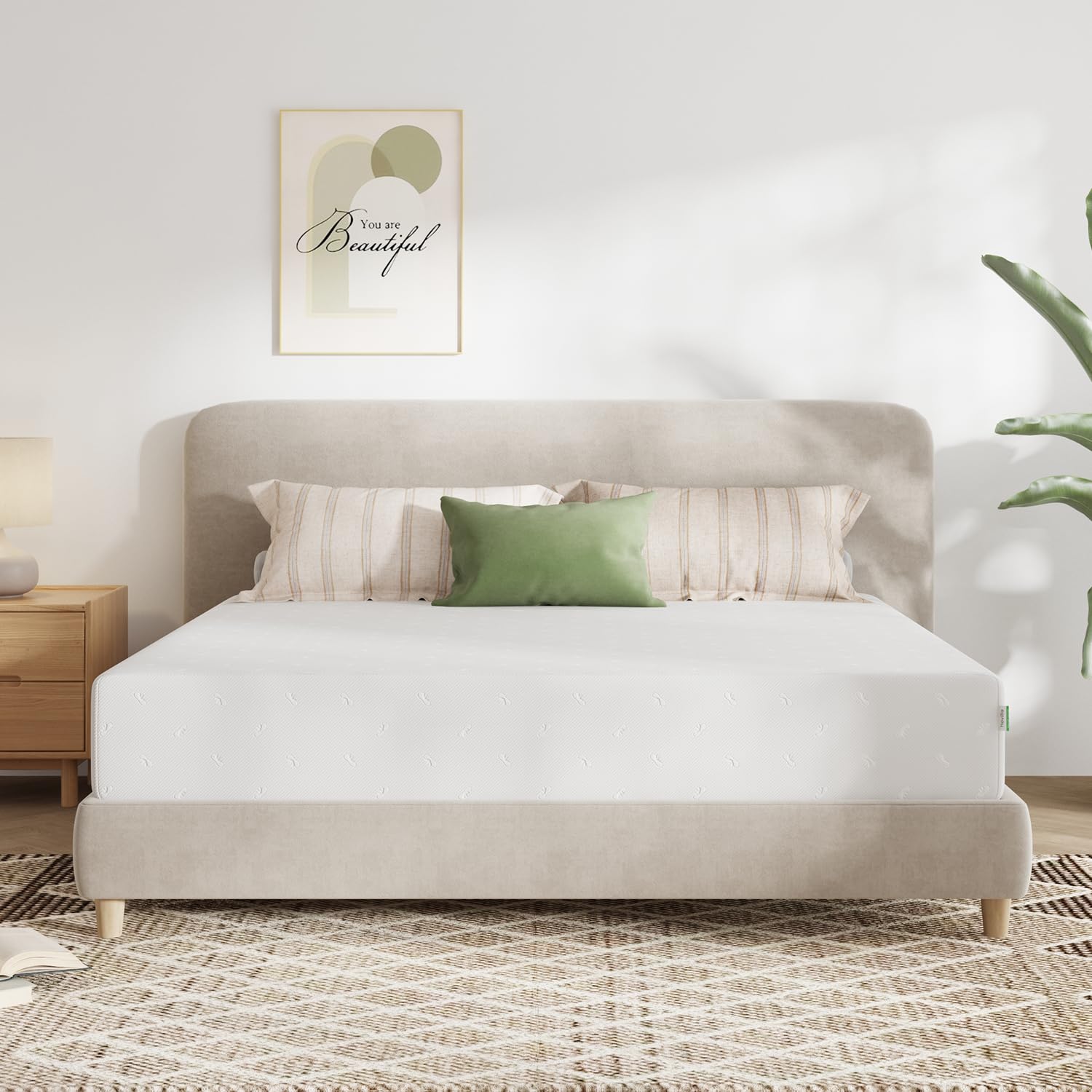 Novilla 12 Inch Queen Memory Foam Mattress - CertiPUR-US Certified, Pressure Relief & Comfort Support, Removable Washable Cover - Perfect for Back Pain Relief, Guest Rooms & Master Bedrooms