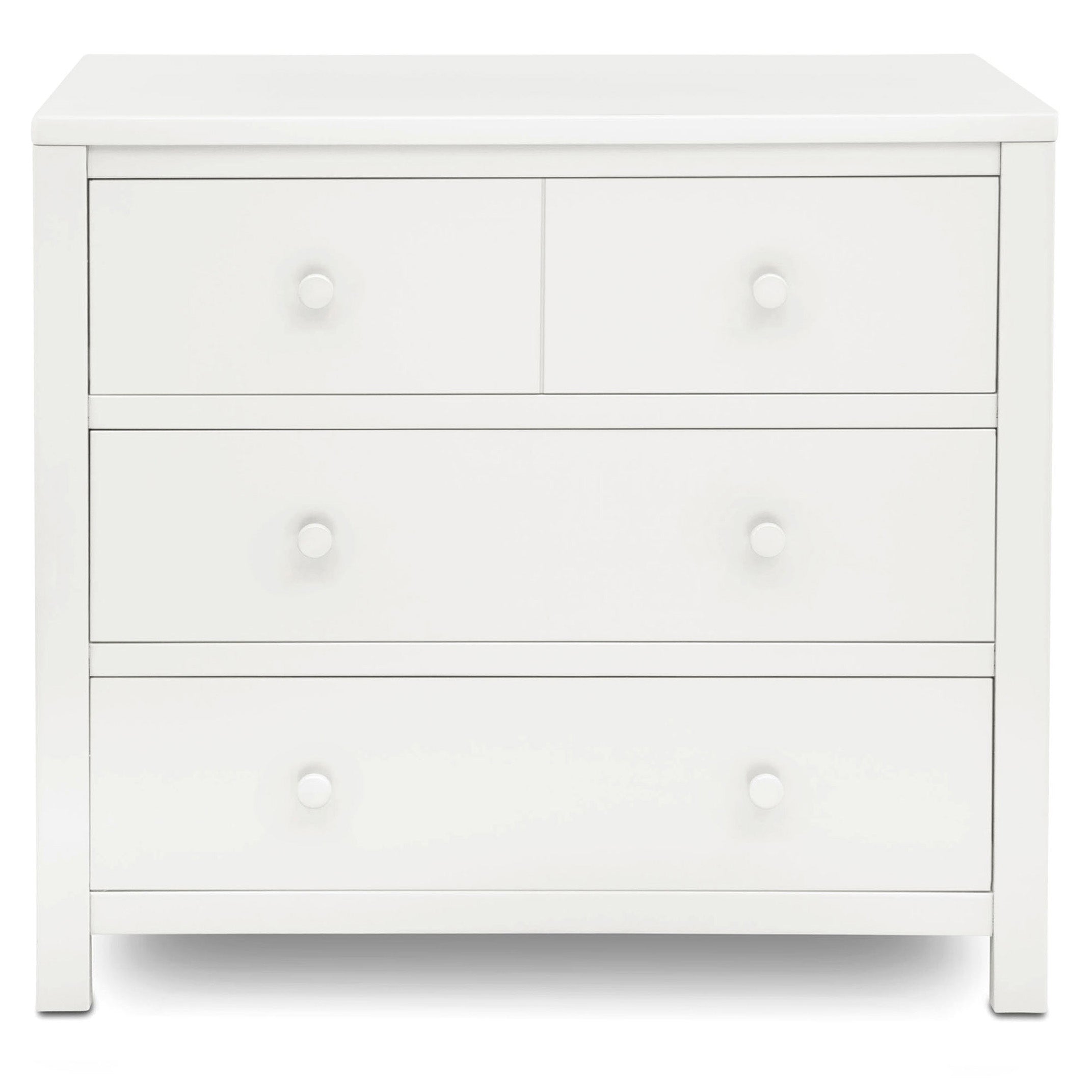 3 Drawer Dresser with Interlocking Drawers - Sturdy Wooden Bedroom Storage Organizer for Clothes, Accessories & Home Decor | Perfect for Bedroom, Nursery & Dorm Room Organization