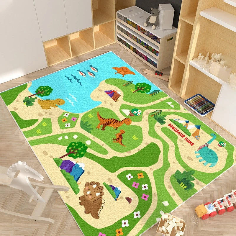 Grace SafePlay Fun & Learn Spillproof Nursery Rug - Non-Slip Waterproof Play Mat for Babies & Toddlers - Perfect for Daycare, Playroom & Nursery Floor Protection