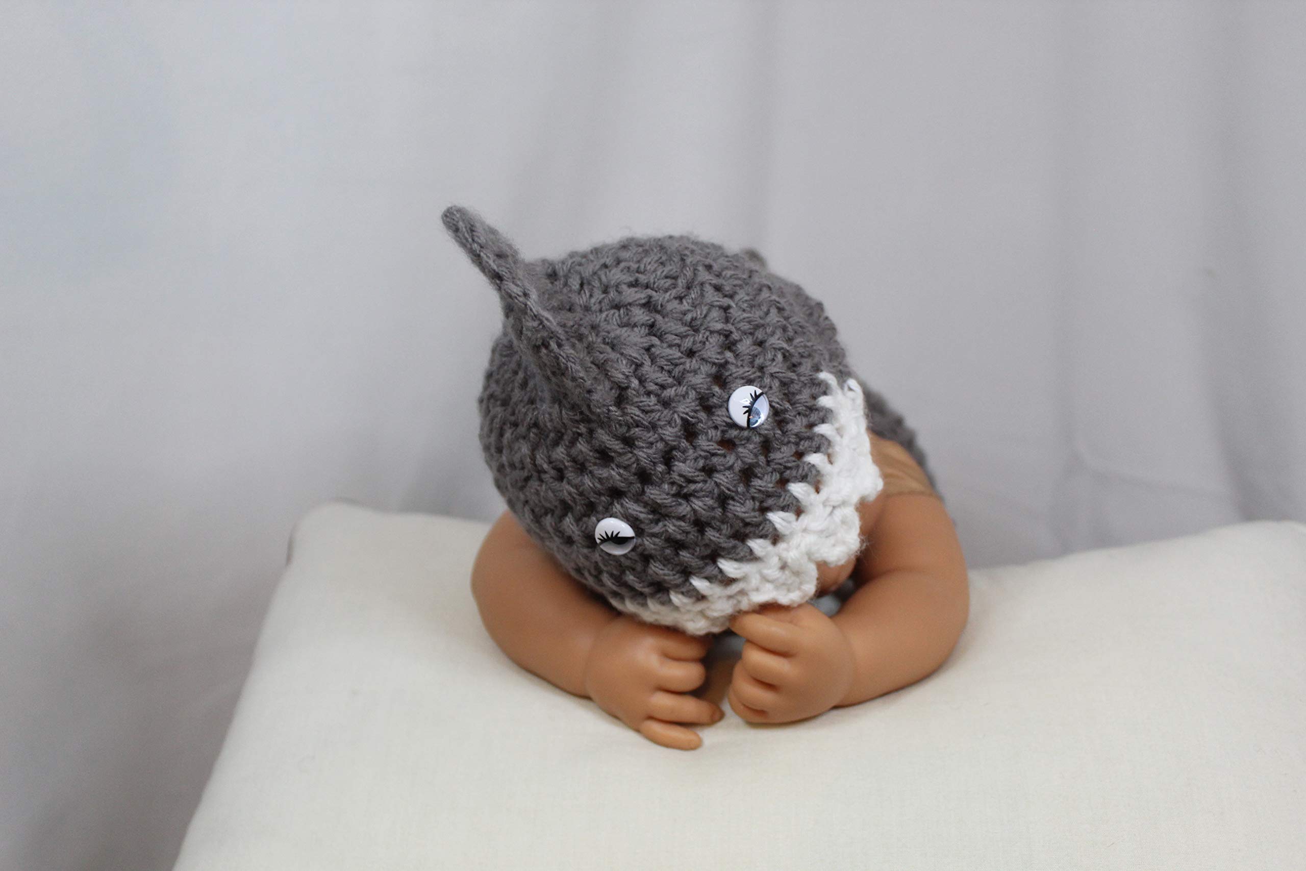 Adorable Crochet Baby Shark Costume - Handmade Soft Yarn Outfit for Infants & Toddlers - Perfect for Halloween, Birthday Parties & Photo Shoots
