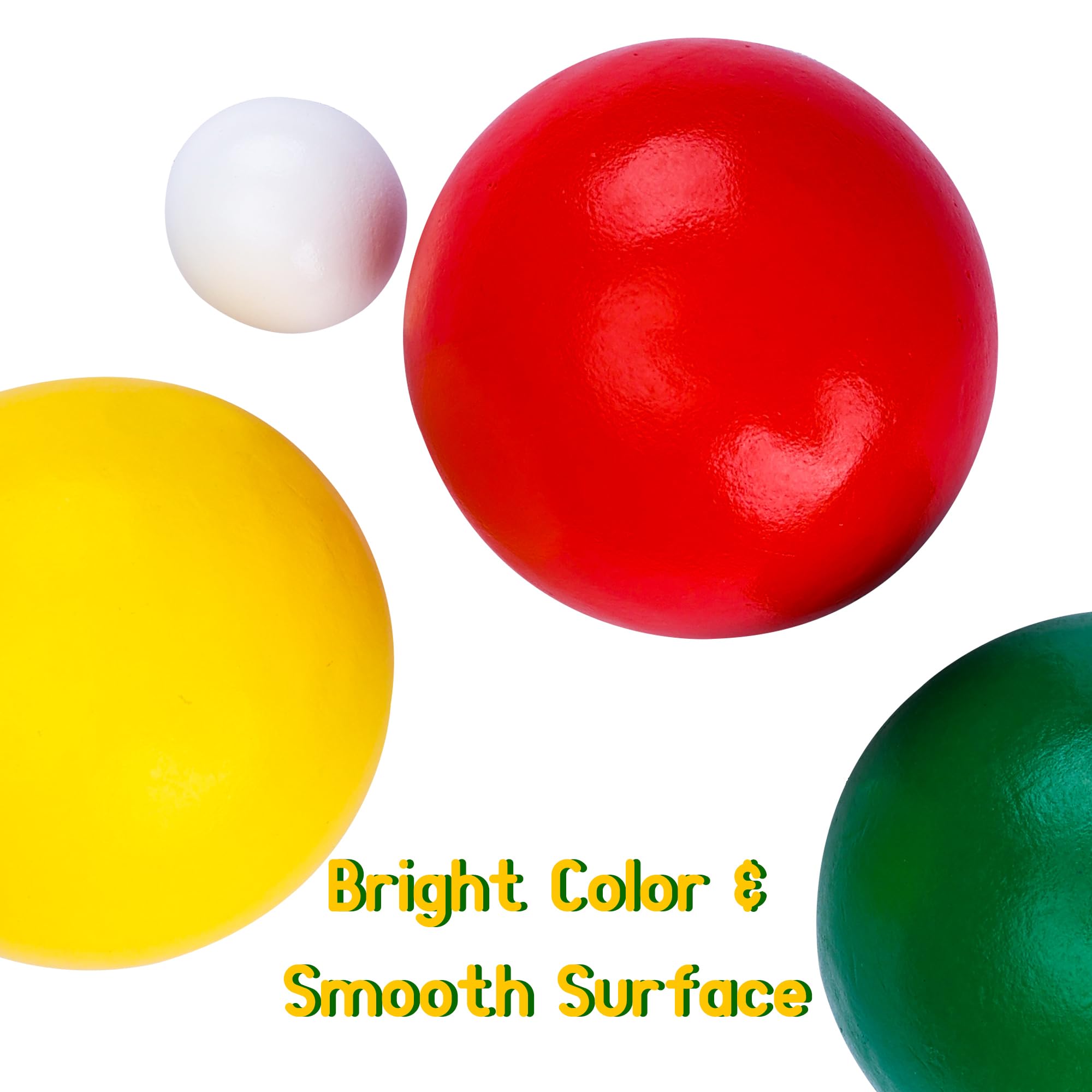 Premium 70mm Bocce Balls Set - 8 Balls & 2 Pallino for Outdoor Games, Backyard, Lawn, Beach - Perfect for Kids, Teens, Beginners & Family Fun (Green/Yellow/Red/Black, 2-8 Players) - Great for Picnics, BBQs, Parties & Summer Outdoor Activities