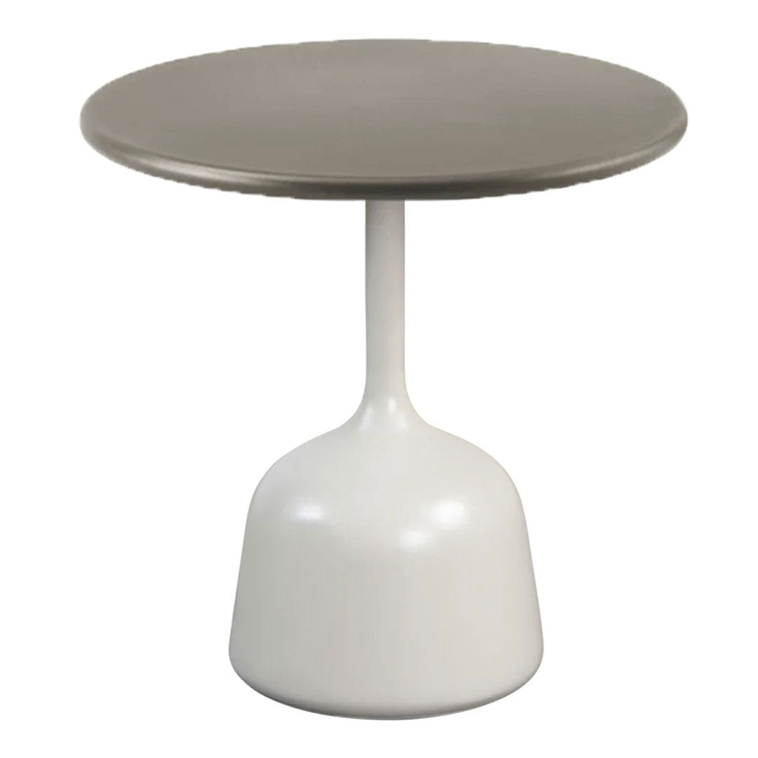 Round Coffee Table with Glossy Finish - Small Modern Accent Table for Living Room, Bedroom, or Office