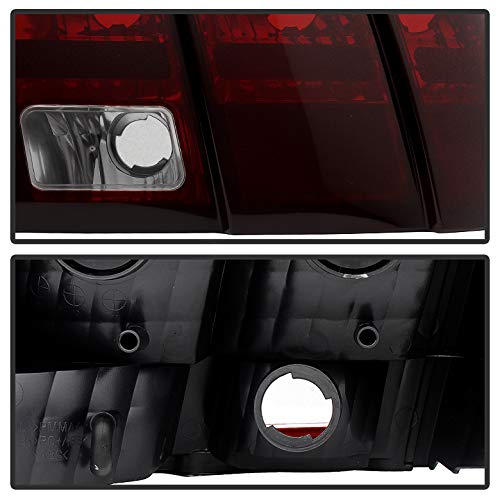 ACANII Red Smoked Tail Lights Brake Lamps Pair for 1999-2004 Ford Mustang - Replacement Driver & Passenger Side Lights - Enhance Style & Night Visibility for Muscle Car Enthusiasts