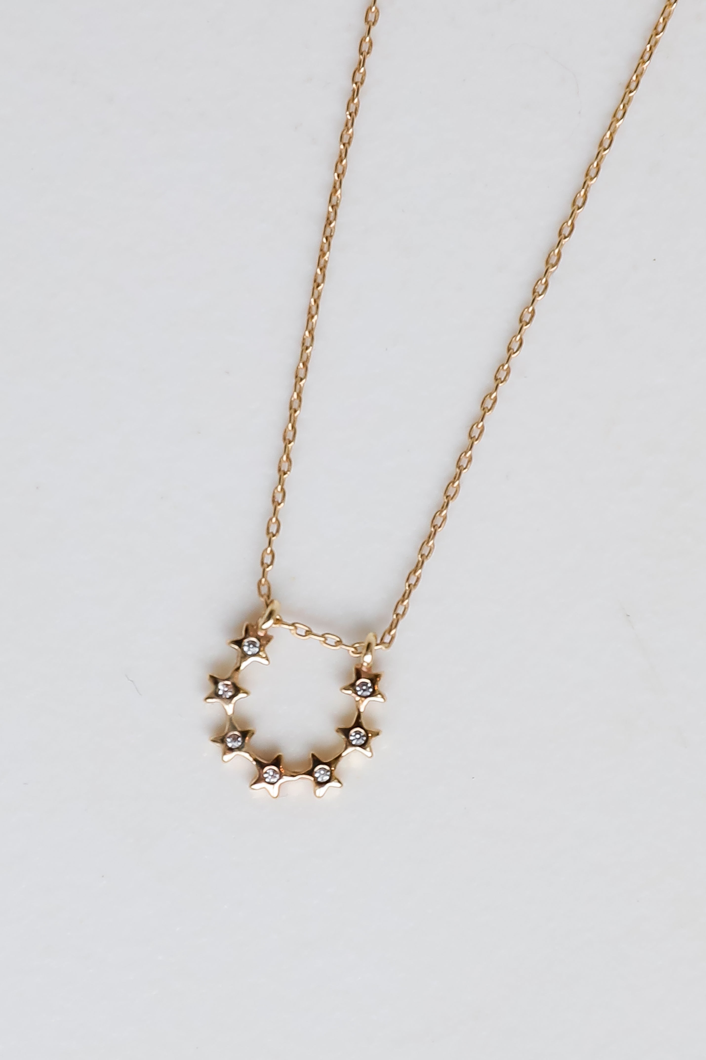 Aurora Gold Rhinestone Star Charm Necklace for Women - Elegant Layering Jewelry for Party, Wedding & Everyday Wear