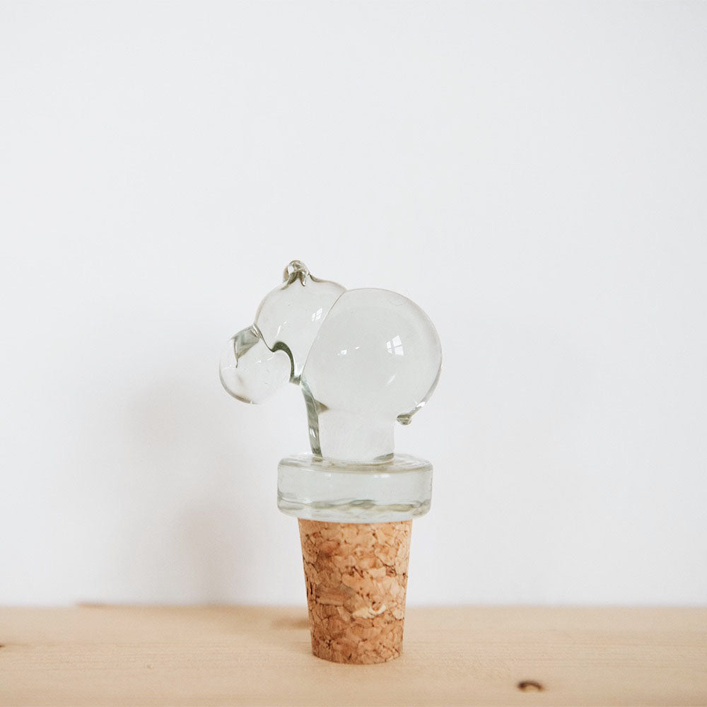 Eco-Friendly Handblown Recycled Glass Bottle Stopper - Sustainable Wine & Olive Oil Sealer for Home & Kitchen Use