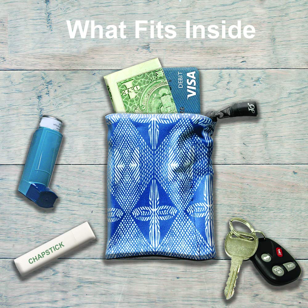 Waterproof Travel Wrist Wallet with Secure Zipper Pocket - RFID Blocking for Cash, Credit Cards & ID - Perfect for Running, Hiking, Gym & Outdoor Activities (Maui Blue/Black) - Keep Essentials Safe During Travel & Sports