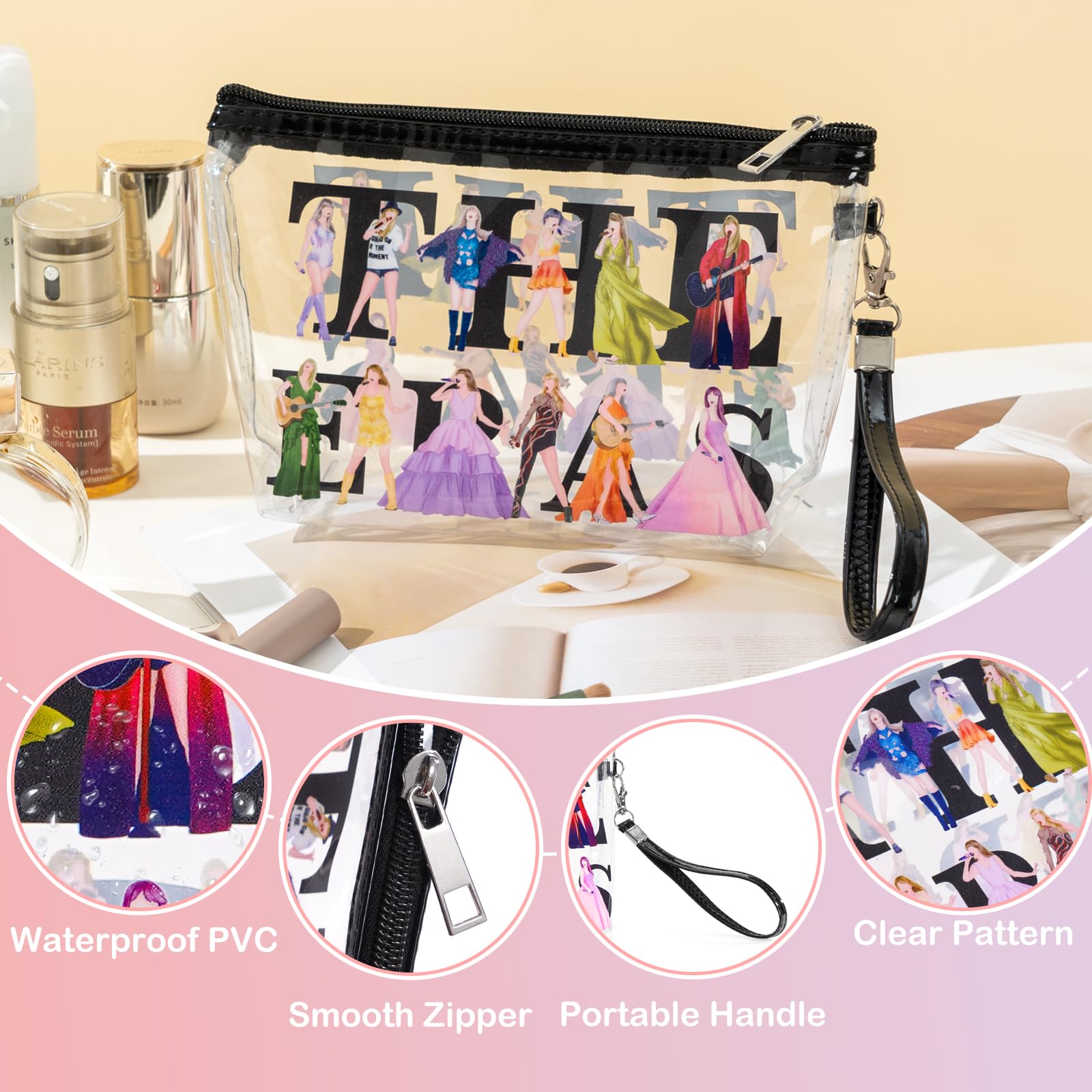 Singer Themed Makeup Bag for Women - Perfect Music Lover Gift for Friends, Sisters & TS Fans - Ideal Birthday, Christmas & Valentine's Day Present - Great for Travel, Cosmetics Storage & Daily Use