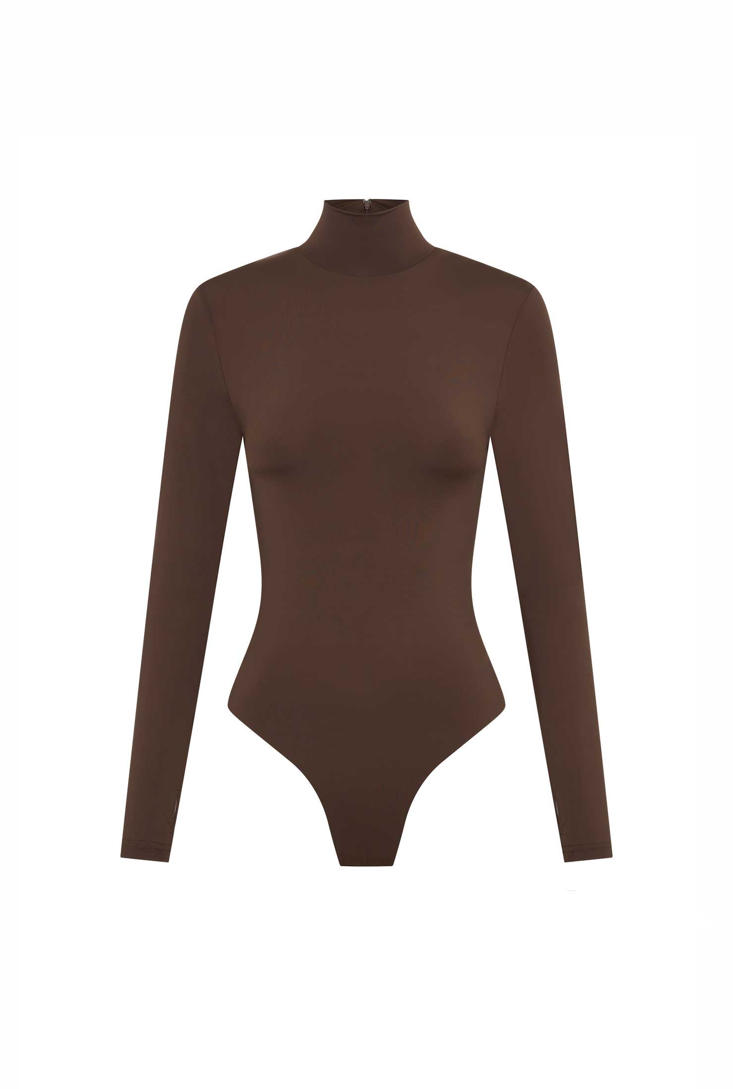 Emery Choc Bodysuit - Women's Stylish & Comfortable Jumpsuit for Casual Wear, Date Night & Layering