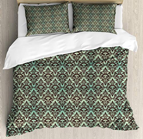 Dark Brown Mint Green