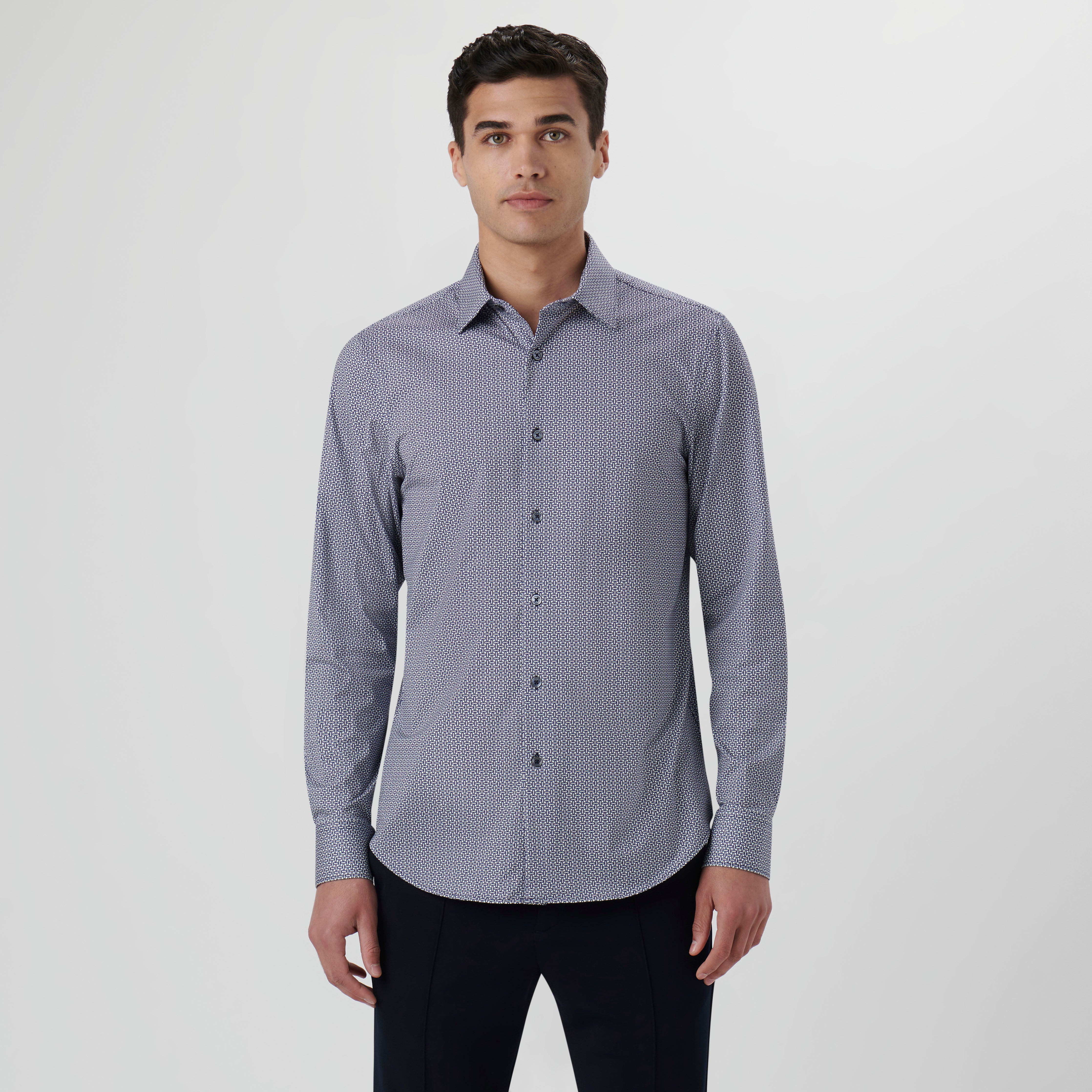 James Basketweave Cotton Shirt for Men - Soft & Breathable Button Down Casual Shirt - Perfect for Office, Date Night & Weekend Outings