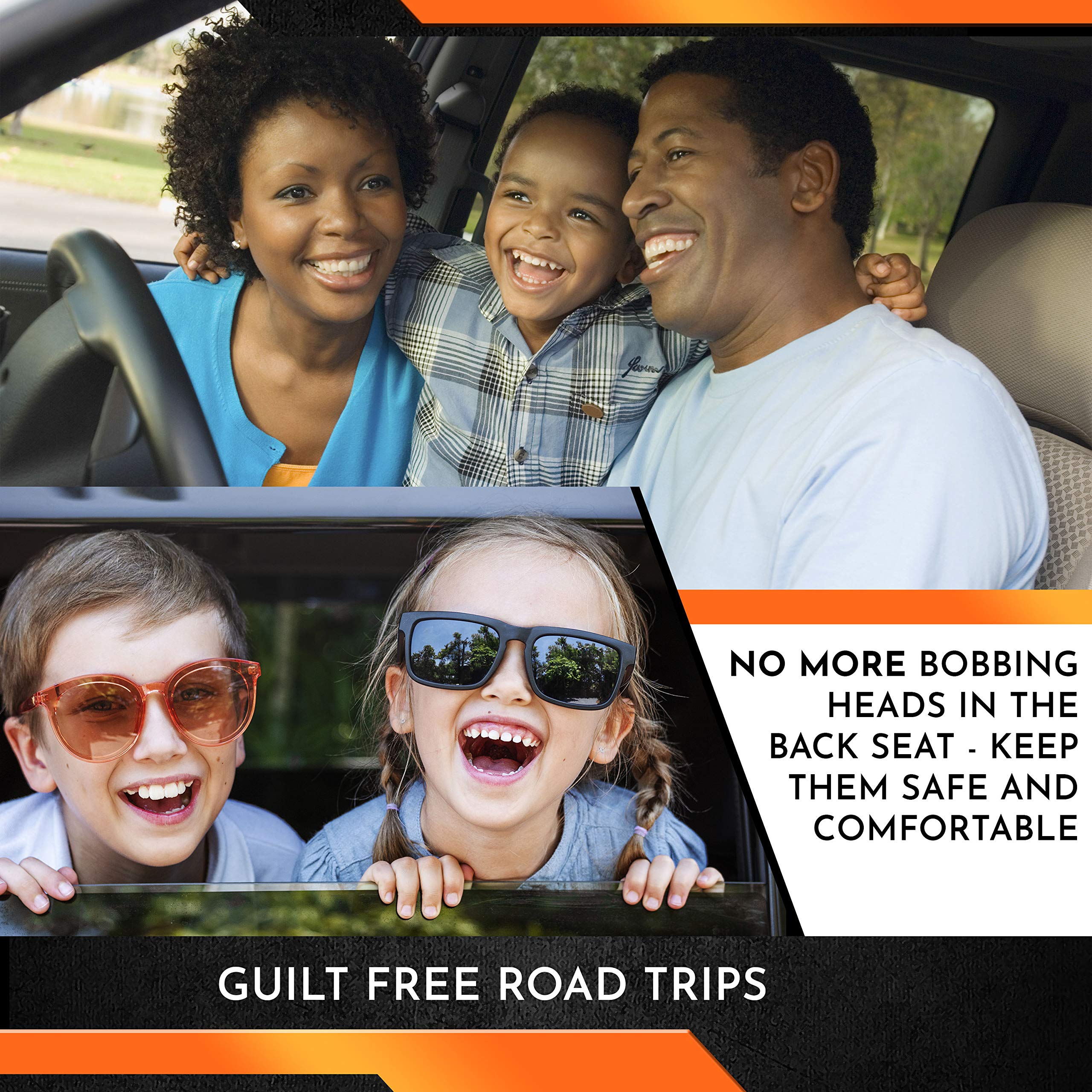 Universal Car Headrest Pillow - Comfortable Neck Support for Adults & Kids | Travel & Sleeping Accessories for Toddler Car Seats, Long Drives & Road Trips