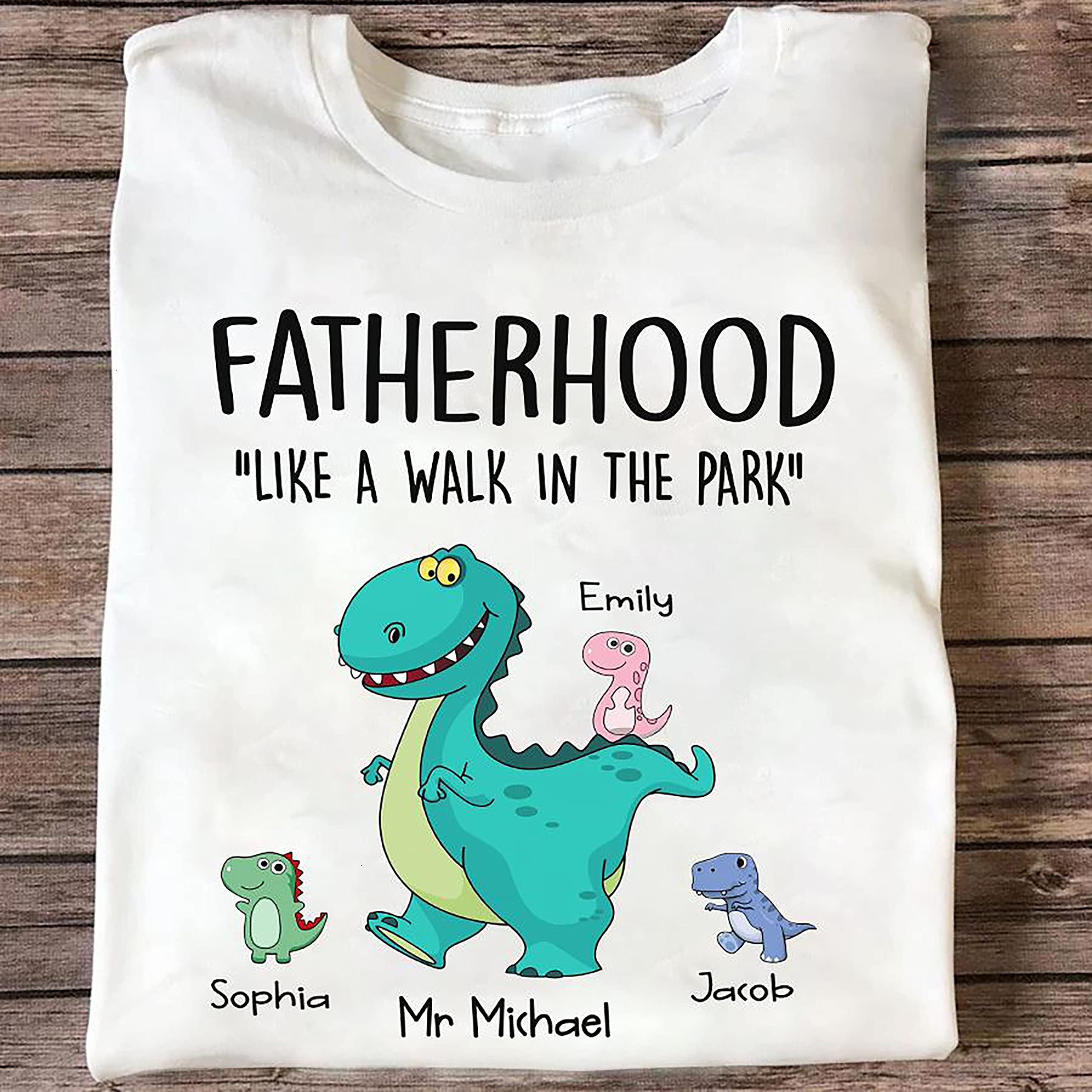 Personalized Father's Day T-Shirt - Custom Kids Names Design for Dad & Grandpa - Perfect Gift for Father's Day, Birthday & Family Outings
