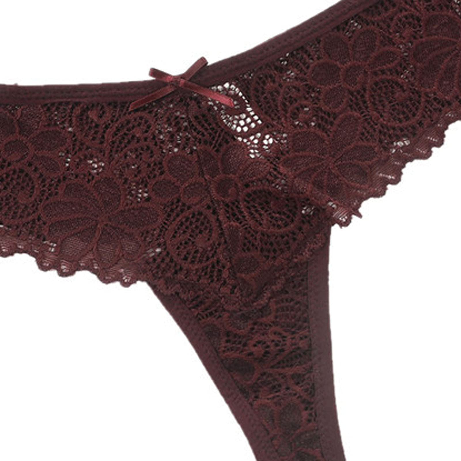 Sexy Lace Hipster Panties for Women - Plus Size Thong & Cheeky Bikini Underwear Set (6-Pack) | Comfortable T-Back Lingerie for Everyday Wear & Special Occasions