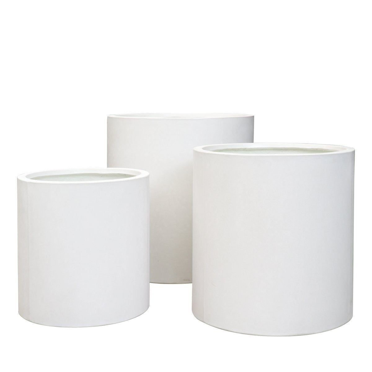 Mikonui Large White Outdoor Planter - Modern Garden Decor for Patio, Balcony & Backyard Landscaping