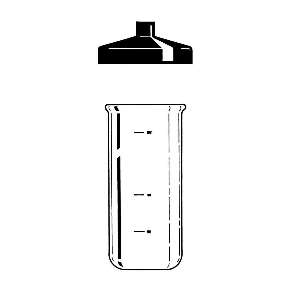 Fast Freeze 7540200 Borosilicate Glass Wide Mouth Flat Bottom Flask - 80ml Capacity - Ideal for Chemistry Labs, Home Brewing & Scientific Experiments