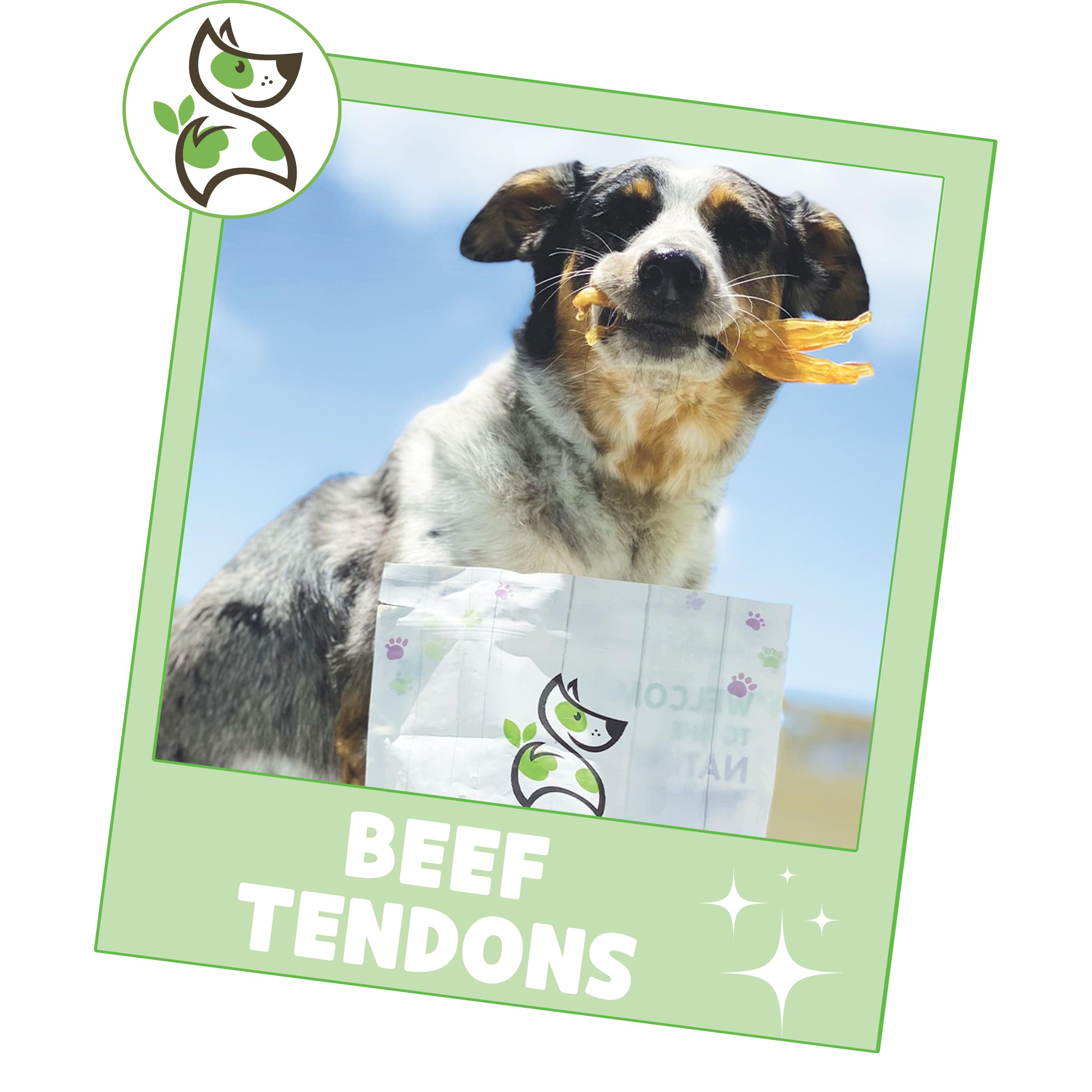 Natural Beef Tendon Dog Chews - 4-5 Inch Rawhide-Free Treats for Small & Medium Dogs (12 Count) | Long-Lasting Dental Chews | High-Protein Training Snacks for Puppies & Adult Dogs | Perfect for Crate Training, Teething Relief & Anxiety Soothing