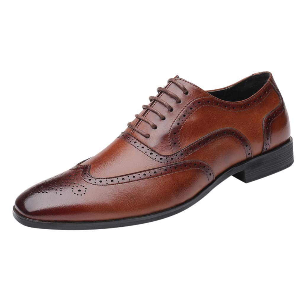 Men's Classic Business Suit Shoes - Formal Wedding & Work Shoes for Men | Slip On Dress Shoes for Office, Outdoor Sports & Beach Activities | Comfortable & Stylish Men's Trainers