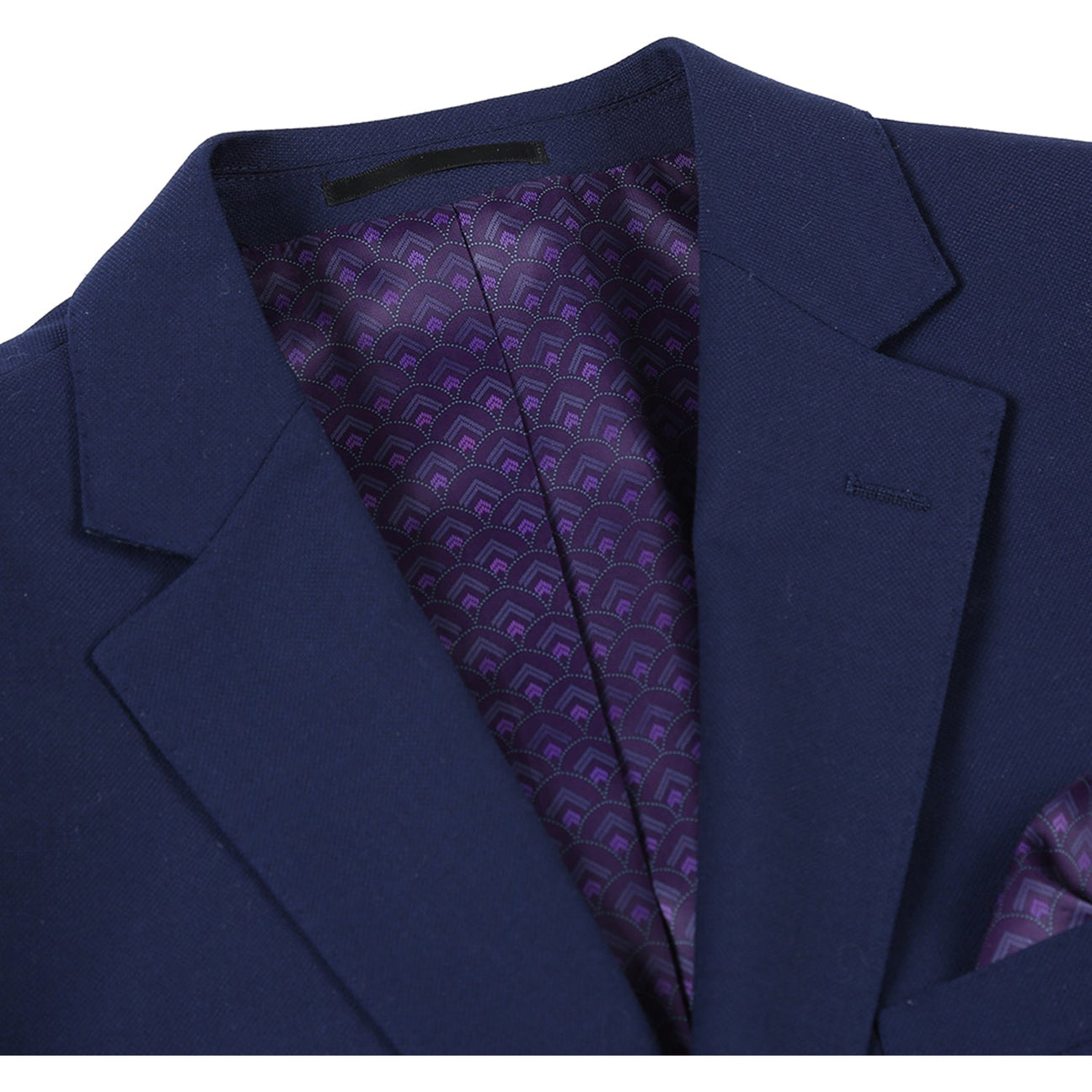 Alessandro Vitello by Renoir Dark Navy Classic Fit Notch Lapel Solid Blazer 561 6 | Men's Formal Business Suit Jacket | Perfect for Office, Weddings & Special Occasions