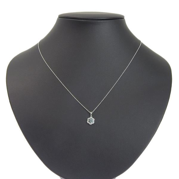 0.20ct Alexandrite & 0.11ct Diamond Flower Pendant Necklace in 18K White Gold | Vintage Jewelry for Weddings, Anniversaries & Special Occasions
