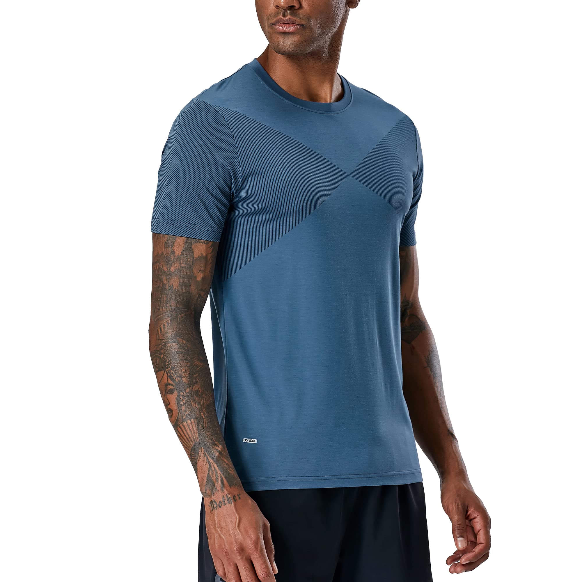 Men's Workout Shirts - Slim Fit Short Sleeve Moisture Wicking Crew Neck T-Shirts for Gym, Running & Active Lifestyle