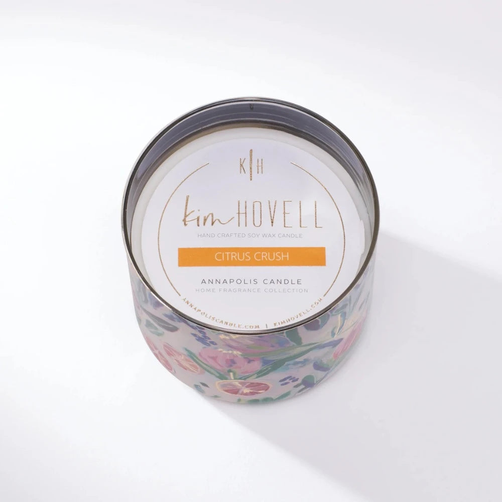 Annapolis Candle Kim Hovell Collection - Citrus Fleur 3 Wick Scented Candle for Home Decor, Aromatherapy & Relaxation | Perfect for Living Room, Bedroom & Spa