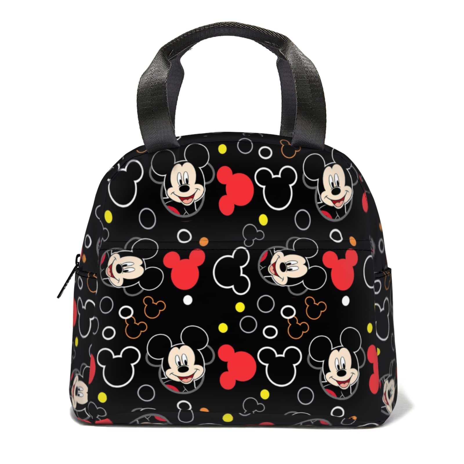 Insulated Black Tote Lunch Bag for Women - Reusable & Portable Lunch Box for Work, Travel, Picnic - Perfect Office Lunch Bag, Commuter Meal Carrier & Outdoor Dining Accessory