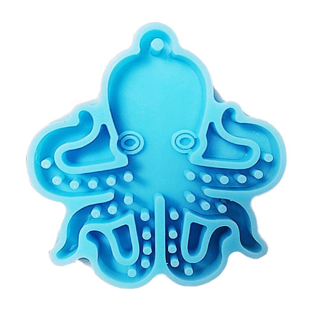 Octopus Keychain Silicone Mold with Hole - DIY Luggage Tag & Pendant Accessory for Epoxy Resin Crafting - Perfect for Jewelry Making, Gift Tags & DIY Decor Projects