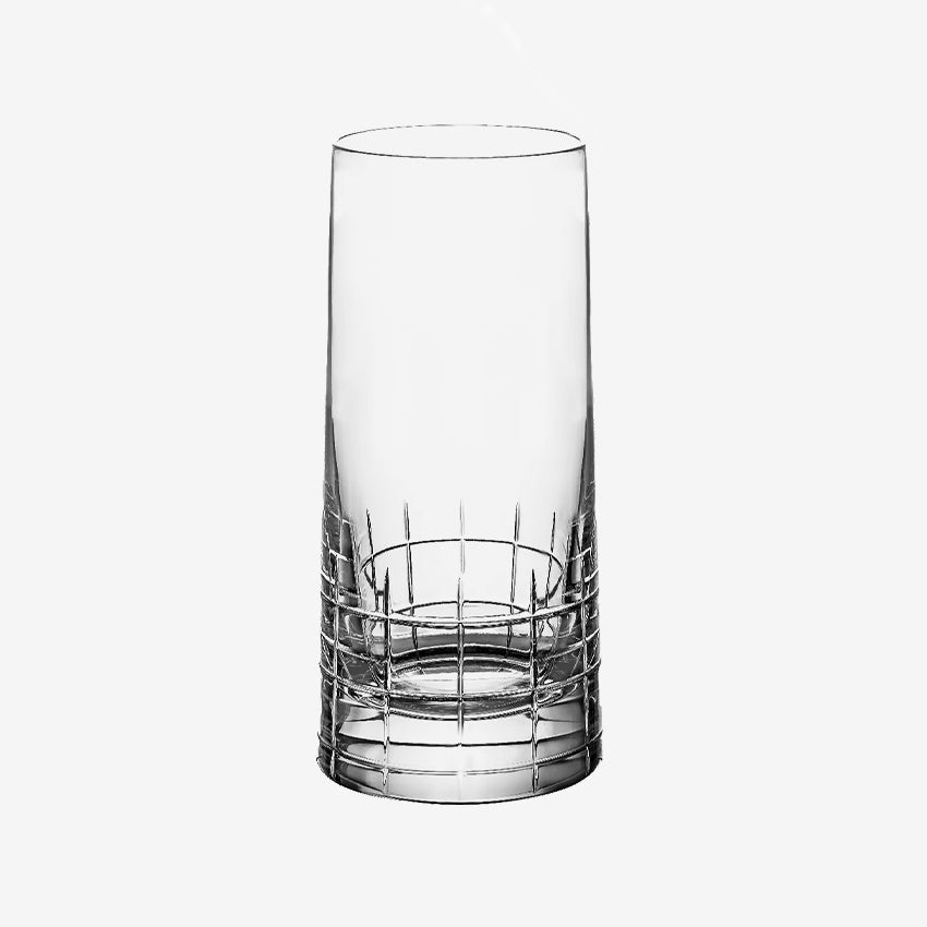 Christofle Graphik Highball Glass - Premium Crystal Drinking Glass for Cocktails, Whiskey & Beverages - Elegant Barware for Home & Entertaining